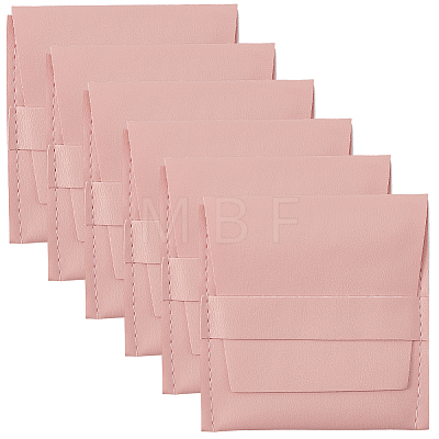 Square PU Leather Jewelry Flip Pouches PAAG-CL0001-02A-1