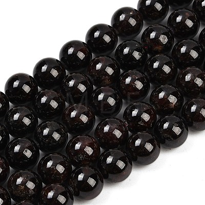 Natural Garnet Bead Strands G-P217-33-11mm-01-1