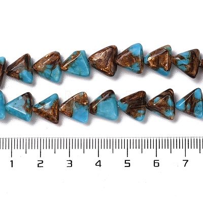 Assembled Bronzite and Synthetic Turquoise Beads Strands G-Q017-B02-01-1