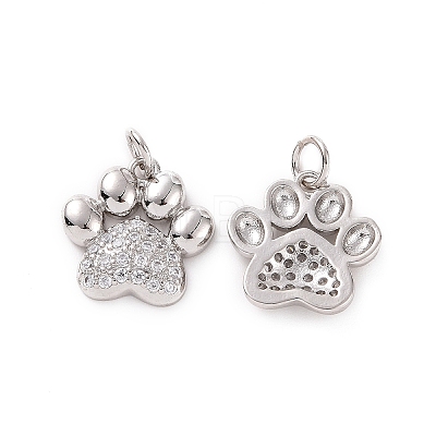 Rack Plating Brass Micro Pave Cubic Zirconia Charms X-KK-C008-36P-1