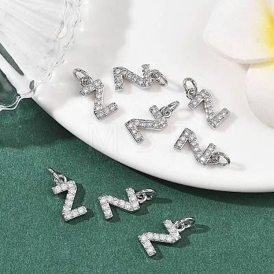 SHEGRACE Brass Micro Pave Clear Cubic Zirconia Pendants XGRQ29809-394P-Z-1