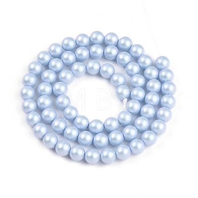 Baking Painted Pearlized Glass Pearl Bead Strands HY-N002-6mm-C04-1