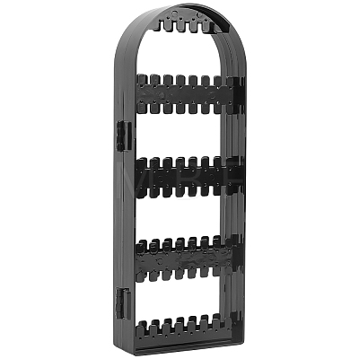 PS Plastic Earring Display Folding Screen Stands with 2 Folding Panels ODIS-WH0043-142B-01-1