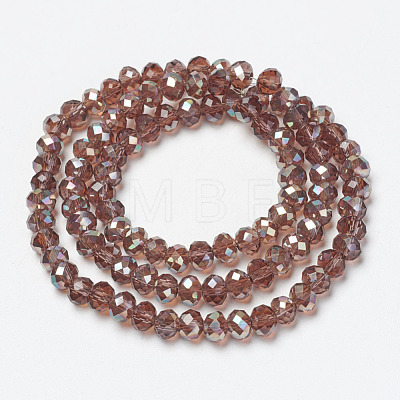 Electroplate Glass Beads Strands EGLA-A034-T6mm-J15-1