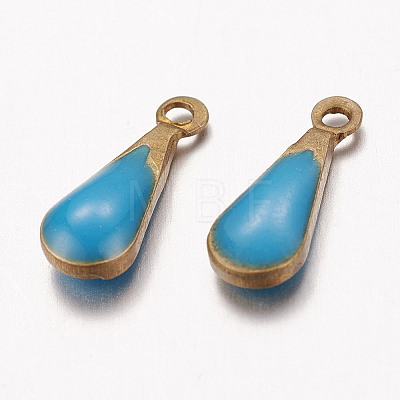 Antique Golden Plated Brass Enamel teardrop LS-X-KK-Q571-01C-1