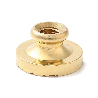 Golden Plated Round Shaped Wax Seal Brass Stamp Head STAM-K001-07G-01-1