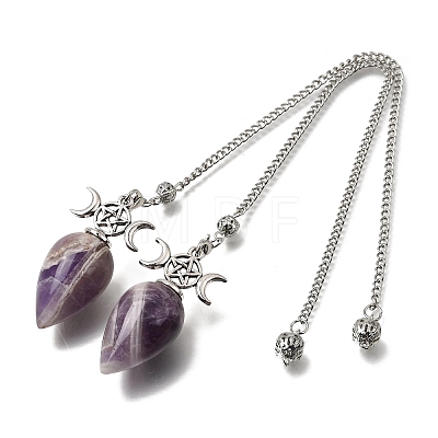 Natural Amethyst Dowsing Pendulum Pendants GG-CBA6D08-A07-1