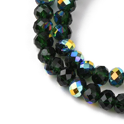 Electroplate Transparent Glass Beads Strands EGLA-A046-01A-06-1