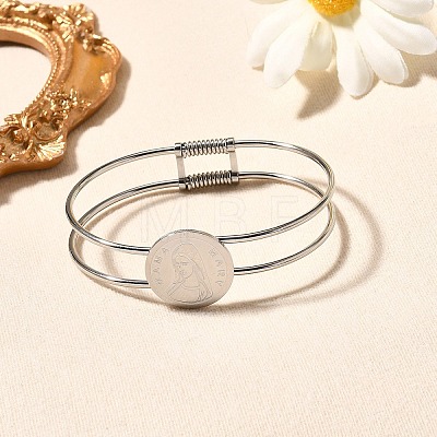 304 Stainless Steel Bangles for Women BJEW-R014-03P-1