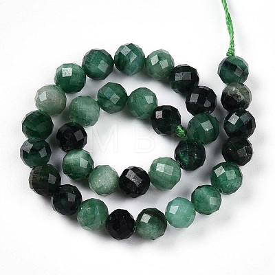 Natural Fuchsite Beads Strands G-S345-6mm-33-1