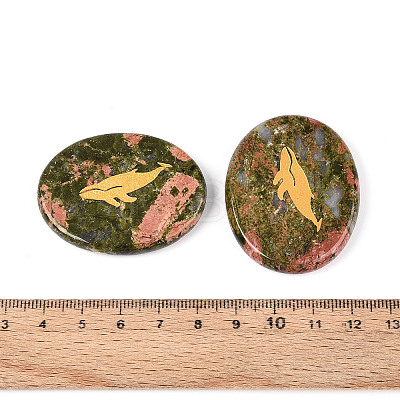 Natural Unakite Cabochons G-T143-28F-1