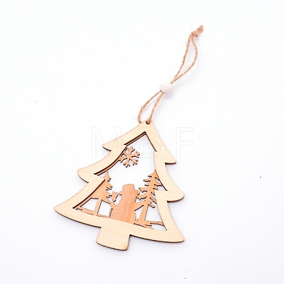 Wooden Ornaments WOOD-WH0107-66-1