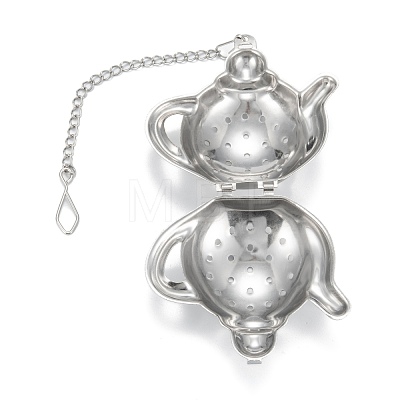 Teapot Shape Tea Infuser AJEW-P091-01P-1