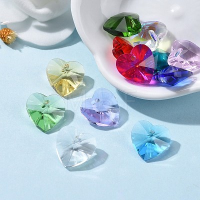 72Pcs 12 Colors Birthstone Charms Glass Pendants RGLA-ZZ0001-05-14mm-1