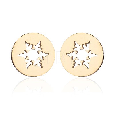 Christmas 304 Stainless Steel Stud Earrings WGE2D60-05-1