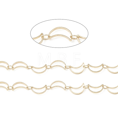 Brass Hollow Moon Link Chains CHC-M025-09G-1