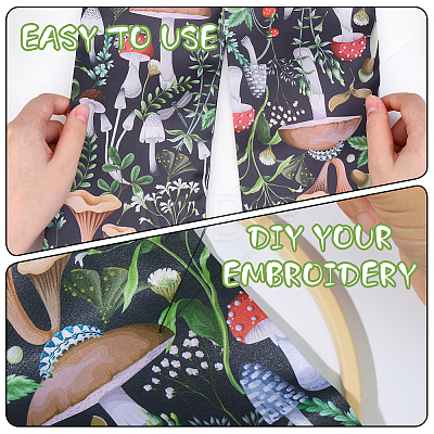 1Pc Mushroom Printed Polyester Wrap Lady Belts AJEW-CP0009-89B-1