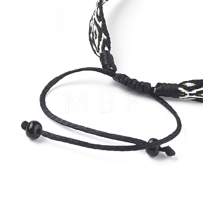 Unisex Adjustable Braided Bead Bracelets BJEW-J181-08A-1