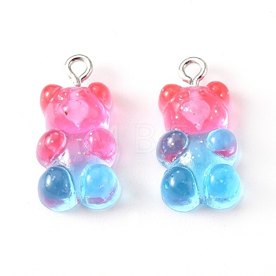 Transparent Resin Pendants X-RESI-R429-31J-1