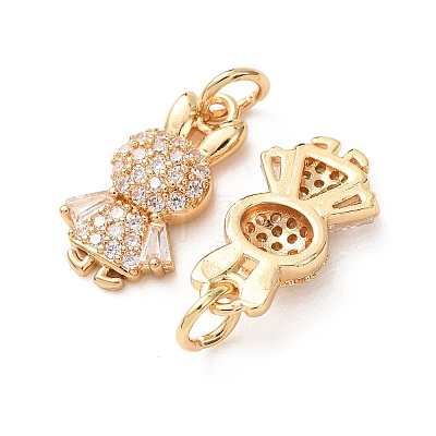 Brass Micro Pave Colorful Cubic Zirconia Pendants CU-E003-18G-11-1
