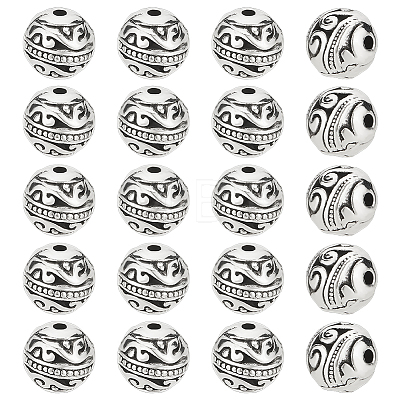 20Pcs Tibetan Style Alloy Beads TIBE-LP0001-06-1