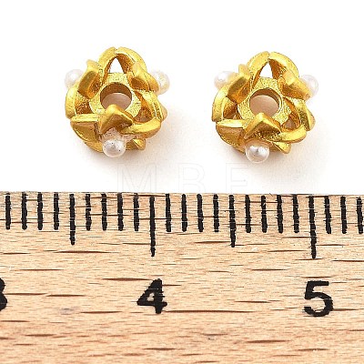 Flower Brass Beads KK-S393-05-1