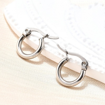 Tarnish Resistant 304 Stainless Steel Hoop Earrings EJEW-F105-36P-1