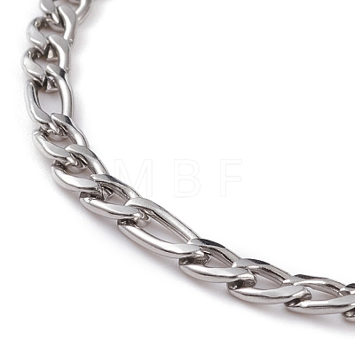 Women's 304 Stainless Steel Figaro Chain Necklace NJEW-JN03262-1
