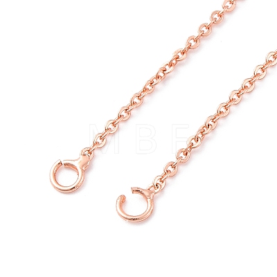 1.3MM Brass Cable Chain Necklace Making NJEW-D302-76RG-1