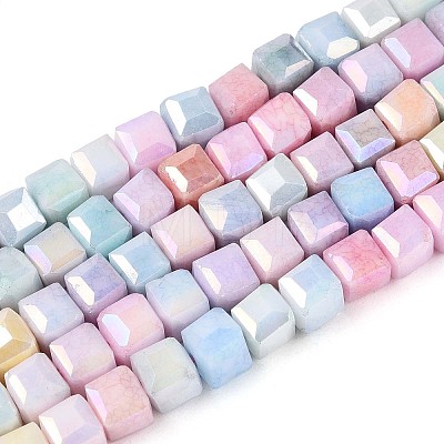Anti-Tarnish Electroplate Glass Beads Strands GLAA-T025-4mm-10M-1