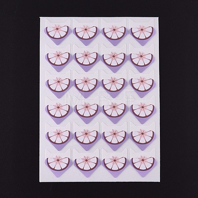 Cute Garcinia Mangostana Pattern Photo Corner Self-Adhesive Stickers DIY-K016-B03-1
