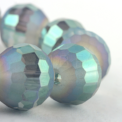 Faceted Round Electroplate Glass Bead Strands EGLA-S130-10mm-04-1