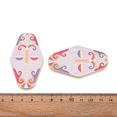 Rack Plating Alloy and Enamel Big Pendants ENAM-T021-29I-1
