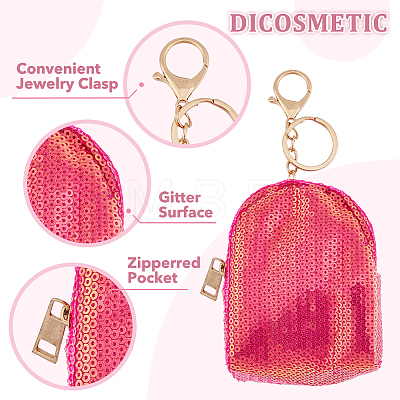 DICOSMETIC 6Pcs 6 Style EVA & PU Leather Tarp Zip Cosmetic Pouches Sets ABAG-DC0001-03-1