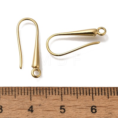 Brass Earring Hooks KK-H502-15G-1