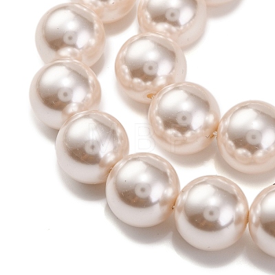 Baking Painted Pearlized Glass Pearl Round Bead Strands PEAR-H019-02E-02-1