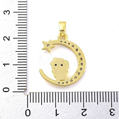 Brass Micro Pave Clear Cubic Zirconia Pendant FIND-Z044-03J-1