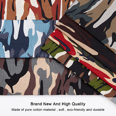 Camouflage Pattern Cotton Fabric DIY-WH0181-72-1