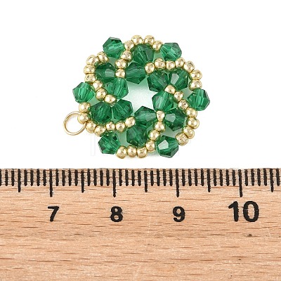 Imitate Austrian Crystal Bicone Glass Beaded Pendants PALLOY-MZ01394-01-1