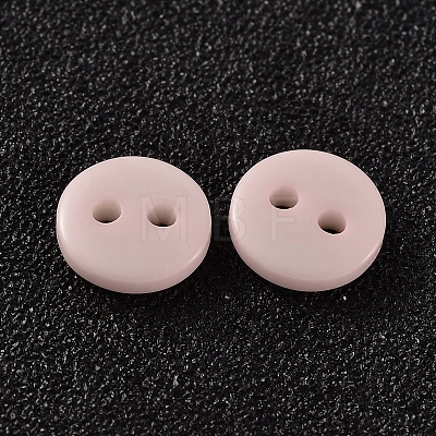2-Hole Flat Round Resin Sewing Buttons for Costume Design BUTT-E119-34L-16-1