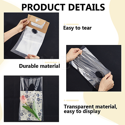 100Pcs Waterproof Plastic Newspaper Door Hanger Bags ABAG-WH0044-97-1