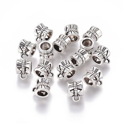 Tibetan Style Alloy Tube Bails LS-TIBE-30047-AS-NR-1