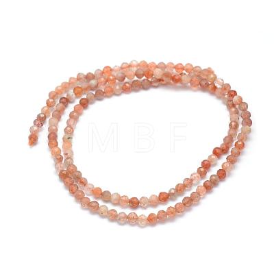 Natural Sunstone Beads Strands G-E411-13A-3mm-1