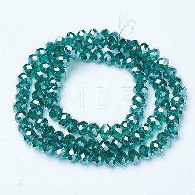 Electroplate Glass Beads Strands X-EGLA-A034-T6mm-A18-1