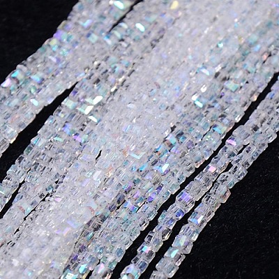 Electroplate Glass Bead Strands EGLA-J028-4x4mm-AB21-1