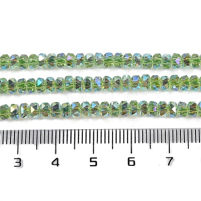 Electroplate Glass Beads Strands GLAA-Q105-03J-1