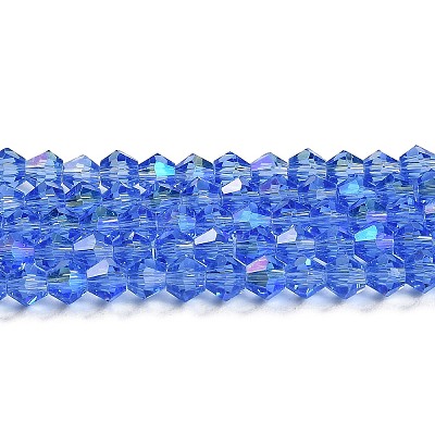 Transparent Electroplate Glass Beads Strands LS-GLAA-F029-2mm-D07-1