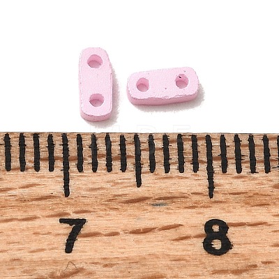 2-Hole Baking Paint Glass Seed Beads SEED-S023-17A-08-1