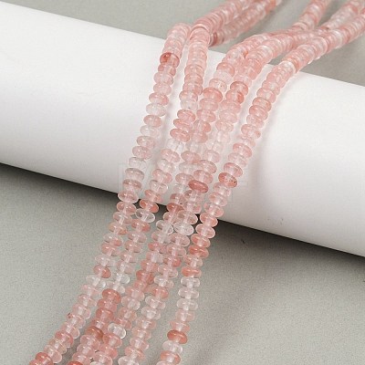 Cherry Quartz Glass Beads Strands G-U026-B01-4mm-1