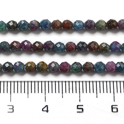 Natural Red Corundum/Ruby and Sapphire Beads Strands G-G161-A19-05-1